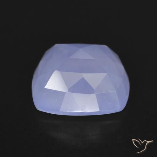 Calcédoine Bleu violacé naturelle Coussin, 6.40 ct, Translucide