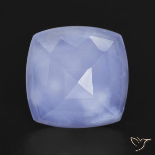 Calcédoine Bleu violacé naturelle Coussin, 6.70 ct, Translucide
