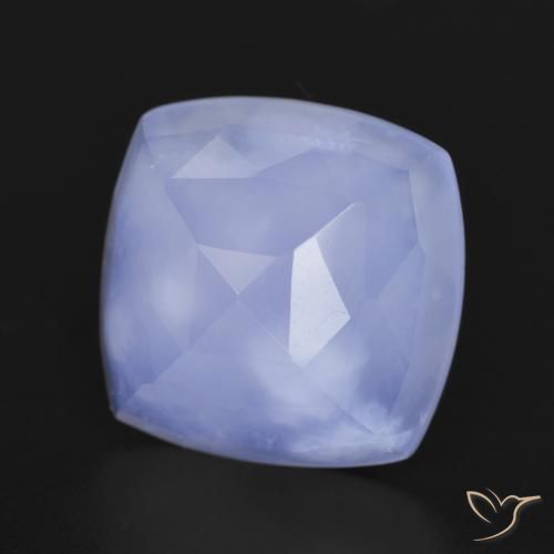 Calcédoine Bleu violacé naturelle Coussin, 6.70 ct, Translucide
