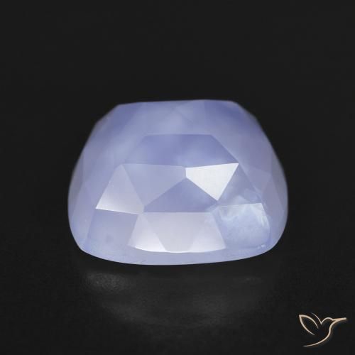 Calcédoine Bleu violacé naturelle Coussin, 6.70 ct, Translucide