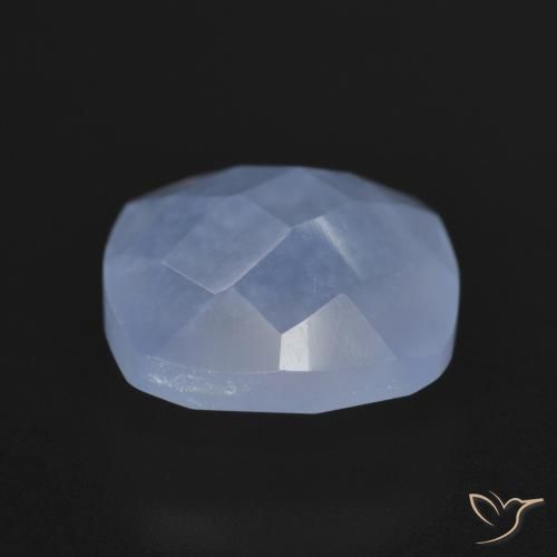 Calcédoine Bleu violacé naturelle Coussin, 6.33 ct, Translucide