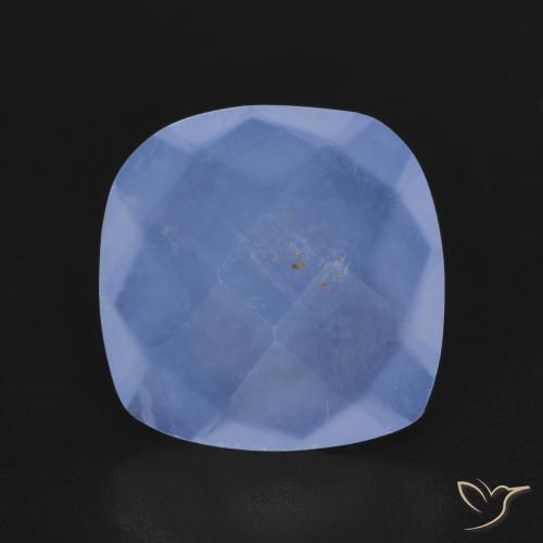 Calcédoine Bleu violacé naturelle Coussin, 4.34 ct, Translucide