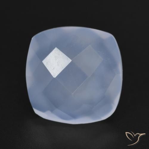 5.83ct Naturel Bleu violacé Calcédoine, Coussin, Translucide