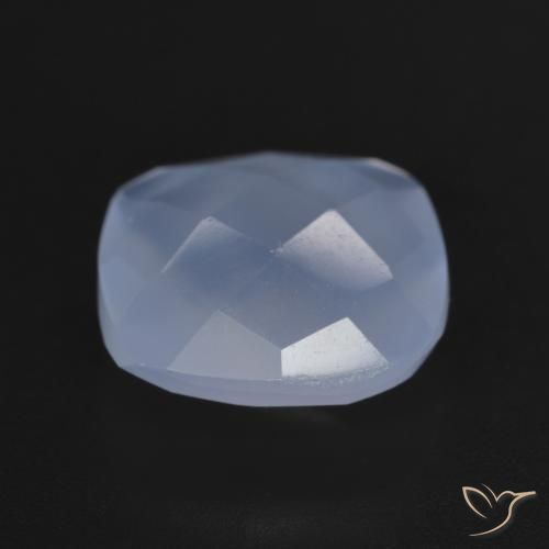 Calcédoine Bleu violacé naturelle Coussin, 5.83 ct, Translucide