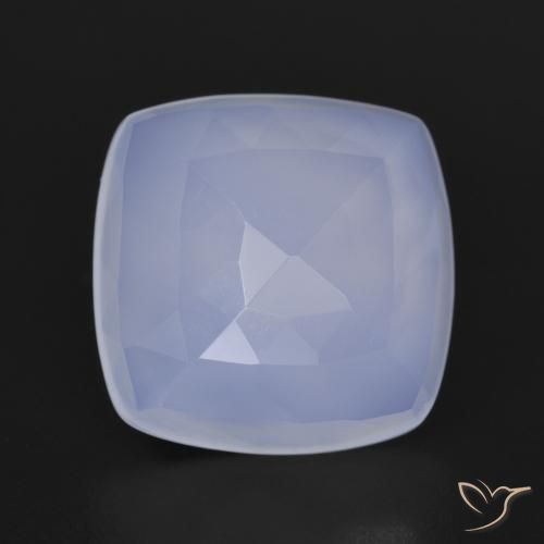 6.05ct Naturel Violet clair Calcédoine, Coussin, Translucide