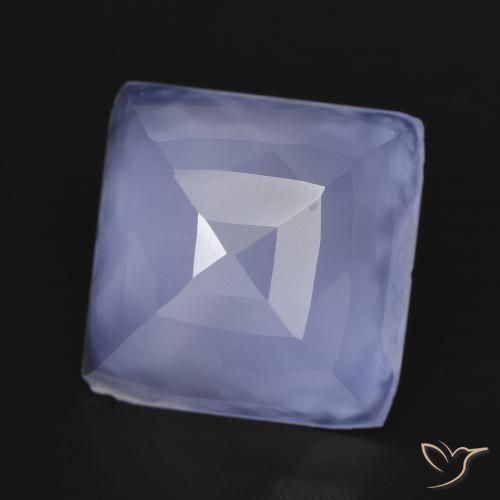 Calcédoine Violet royal naturelle Carré, 6.74 ct, Translucide