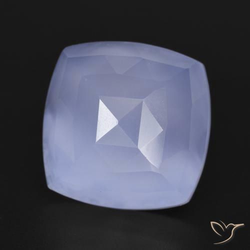 Calcédoine Violet royal naturelle Coussin, 6.96 ct, Translucide