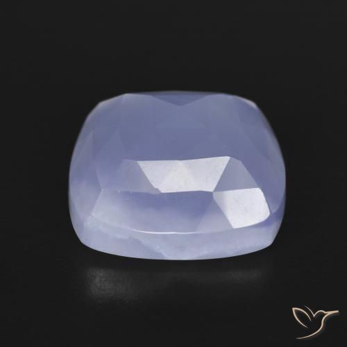 Calcédoine Violet royal naturelle Coussin, 6.96 ct, Translucide