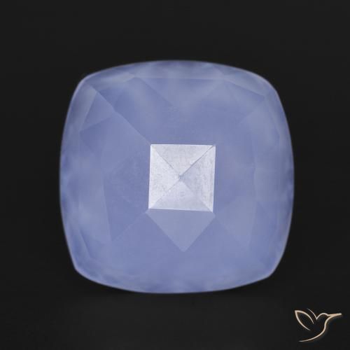 6.67ct Naturel Violet royal Calcédoine, Coussin, Translucide
