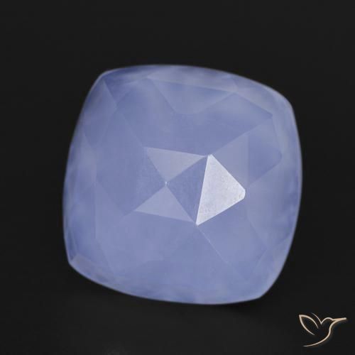 Calcédoine Violet royal naturelle Coussin, 6.67 ct, Translucide