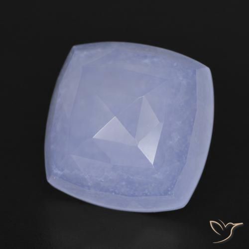 Calcédoine Violet bleuâtre naturelle Coussin, 6.95 ct, Translucide
