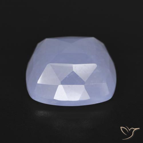 Calcédoine Violet bleuâtre naturelle Coussin, 6.95 ct, Translucide