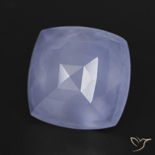 Calcédoine Violet bleuâtre naturelle Coussin, 6.84 ct, Translucide