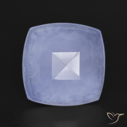 5.97ct Naturel Violet moyen Calcédoine, Coussin, Translucide