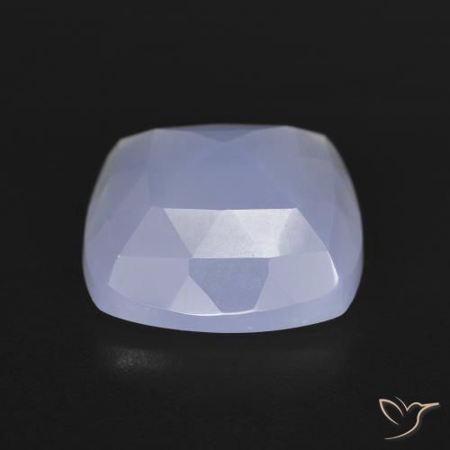 Calcédoine Bleu violacé naturelle Coussin, 6.76 ct, Translucide