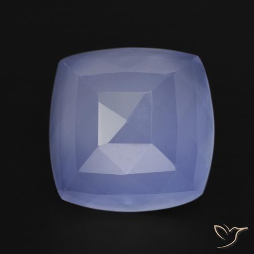 Calcédoine Violet Bleu naturelle Coussin, 7.05 ct, Translucide