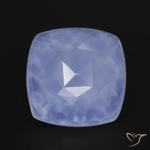 7.17ct Naturel Bleu clair Calcédoine, Coussin, Translucide