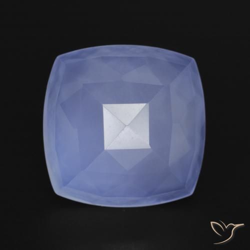 6.45ct Naturel Bleu clair Calcédoine, Coussin, Translucide