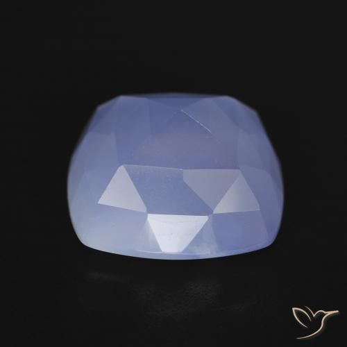 Calcédoine Bleu clair naturelle Coussin, 6.45 ct, Translucide