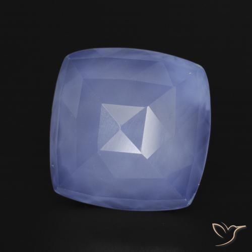 Calcédoine Bleu violacé naturelle Coussin, 5.59 ct, Translucide