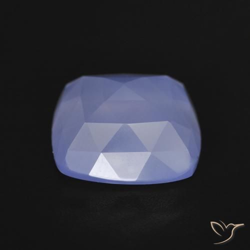 Calcédoine Bleu violacé naturelle Coussin, 5.59 ct, Translucide