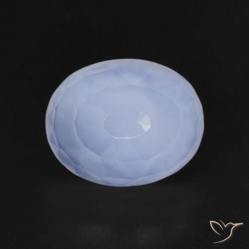 2.96ct Naturel Bleu clair Calcédoine, ovale, Transparent