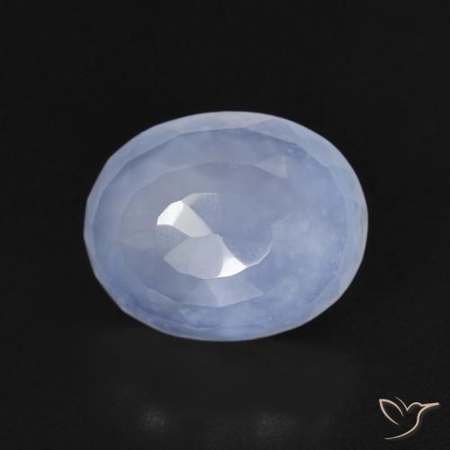 2.65ct Naturel Bleu violacé Calcédoine, ovale, Transparent