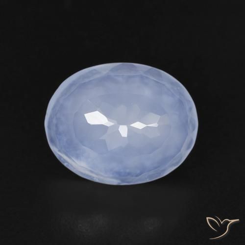 2.30ct Naturel Bleu violacé léger Calcédoine, ovale, Transparent