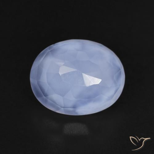 2.41ct Naturel Violet Bleu Calcédoine, ovale, Transparent