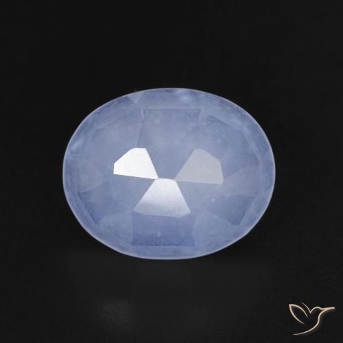 2.25ct Naturel Bleu violacé Calcédoine, ovale, Transparent