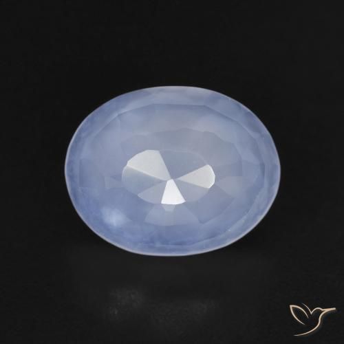 2.33ct Naturel Bleu violacé Calcédoine, ovale, Transparent