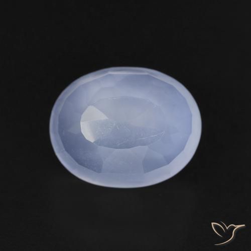 2.74ct Naturel Bleu violacé Calcédoine, ovale, Transparent