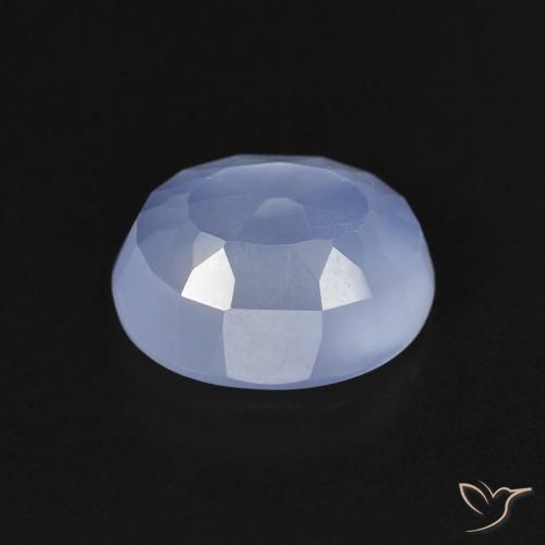 Calcédoine Bleu violacé naturelle ovale, 2.74 ct, Transparent