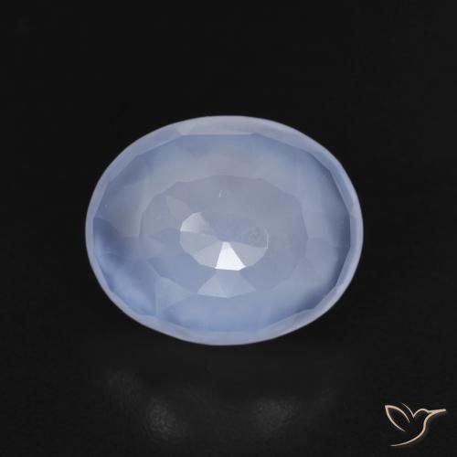 2.99ct Naturel Bleu violacé Calcédoine, ovale, Transparent