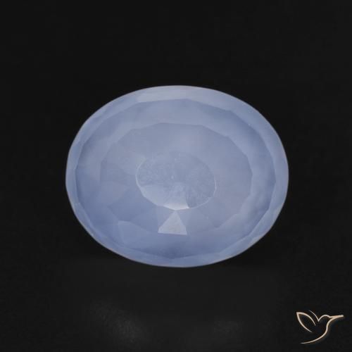 3.65ct Naturel Bleu violacé Calcédoine, ovale, Transparent