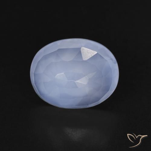2.51ct Naturel Bleu violacé Calcédoine, ovale, Transparent