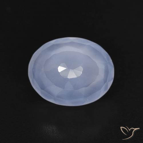 2.50ct Naturel Bleu violacé Calcédoine, ovale, Transparent