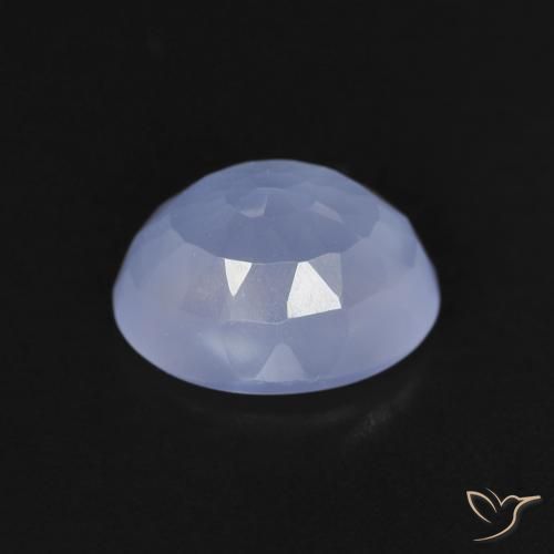 Calcédoine Bleu violacé naturelle ovale, 2.50 ct, Transparent
