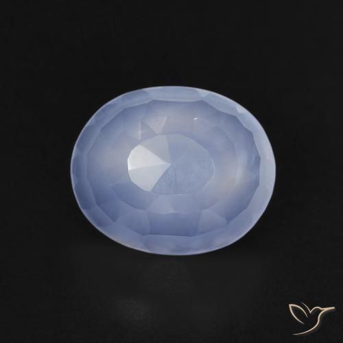 2.28ct Naturel Bleu violacé Calcédoine, ovale, Transparent