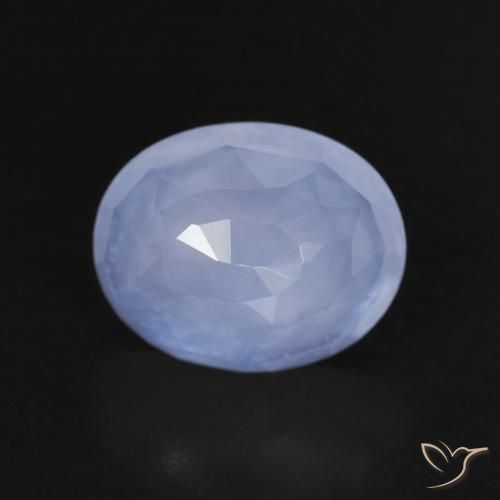 2.67ct Naturel Bleu violacé Calcédoine, ovale, Transparent