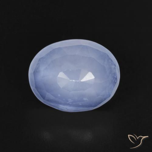 2.34ct Naturel Bleu violacé Calcédoine, ovale, Transparent