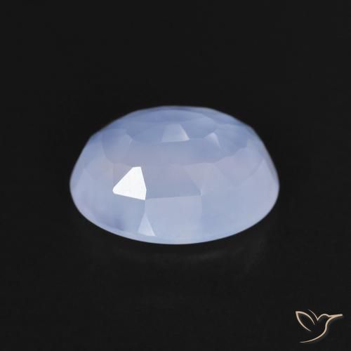 Calcédoine Bleu violacé léger naturelle ovale, 2.35 ct, Transparent