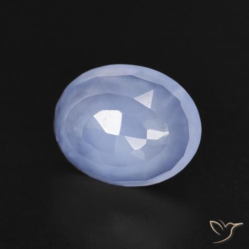 2.48ct Naturel Bleu violacé Calcédoine, ovale, Transparent