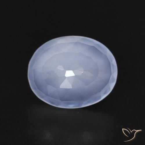 2.52ct Naturel Bleu violacé Calcédoine, ovale, Transparent
