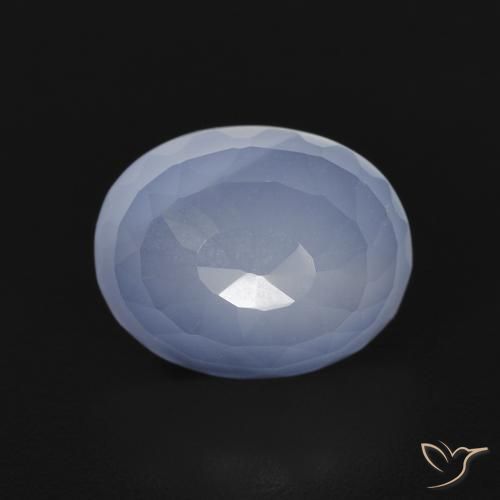 2.78ct Naturel Bleu violacé Calcédoine, ovale, Transparent
