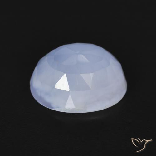 Calcédoine Bleu violacé naturelle ovale, 2.71 ct, Transparent