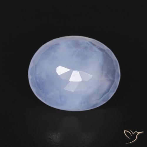 2.57ct Naturel Bleu violacé léger Calcédoine, ovale, Transparent
