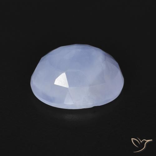 Calcédoine Bleu violacé léger naturelle ovale, 2.57 ct, Transparent