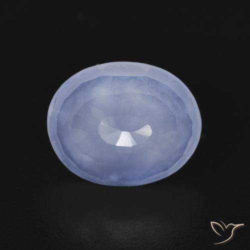 2.35ct Naturel Bleu violacé Calcédoine, ovale, Transparent