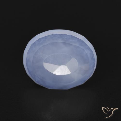 2.36ct Naturel Bleu violacé Calcédoine, ovale, Transparent
